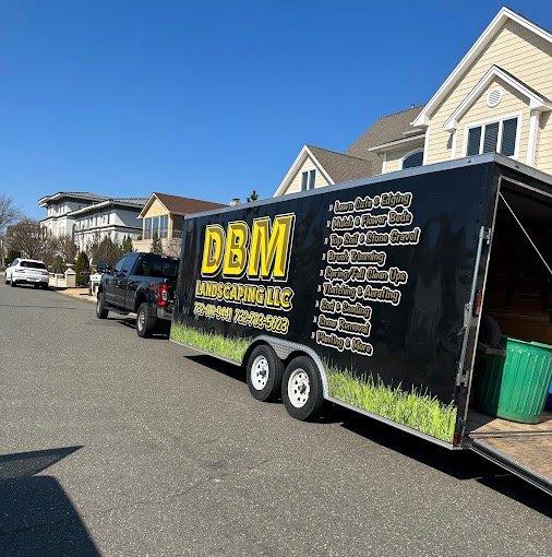 DBM Landscaping truck and trailer